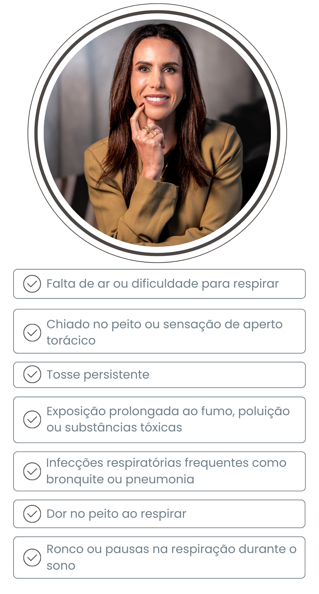 Sintomas para procurar uma médica pneumologista especializada em doenças respiratórias em mobile